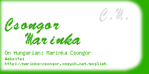 csongor marinka business card